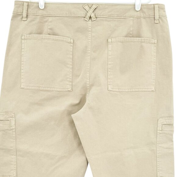 Terra & Sky Womens Stretch High Rise Beige Wash Utility Cargo Pants Size 16W NWT - Picture 4 of 10